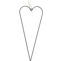 Hartvormige metalen decoratie met hanger