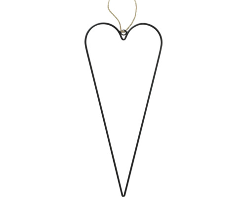 Decoratief hart om op te hangen van metaal met koord