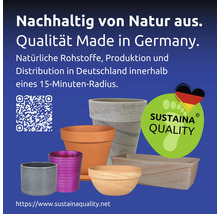 Bloempotten met duurzaamheidszegel Sustaina Quality en Made in Germany