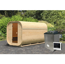 Houten barrel sauna met kachel