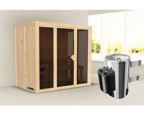 Sauna met saunakachel voor binnenshuis