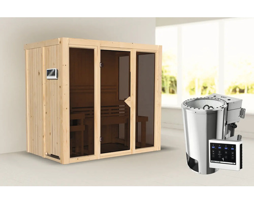 Sauna met saunakachel en bediening