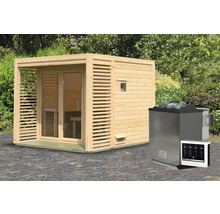 Houten sauna met kachel voor de tuin