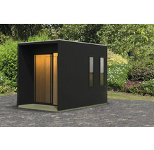 Modern tuinhuis met schuifdeur en twee ramen