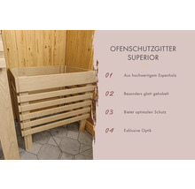 Superior haardbeschermingsrek van espenhout