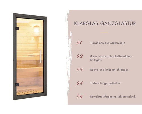 Helderglazen volledig glazen deur met deurkozijn van massief hout, 8 mm dik enkel veiligheidsglas, verstelbaar deurbeslag en magneetsluittechniek