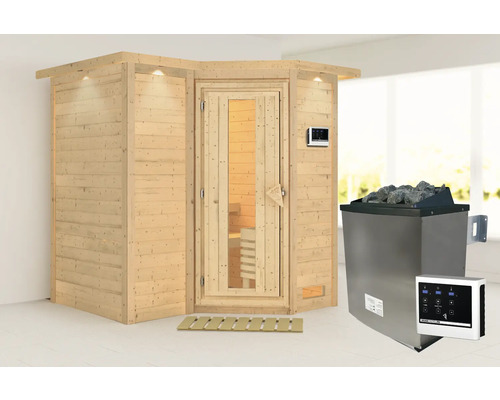 Sauna met saunakachel en bediening