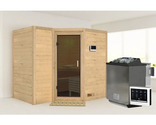 Sauna met saunakachel en bediening