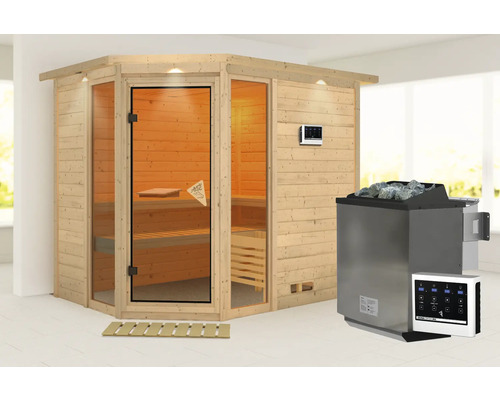 Sauna met saunakachel en bediening