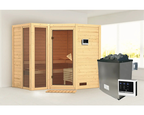 Sauna met saunakachel en bediening