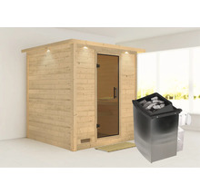 Finse sauna met kachel en saunastenen