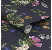 Rol behang met bloemen en vlinders
