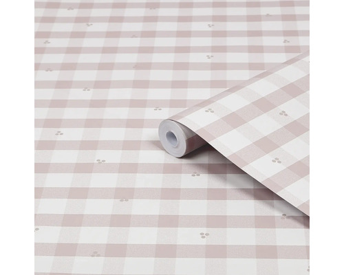 Rol behang met ruitpatroon