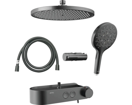 Avital douchesysteem met hoofddouche, handdouche en thermostaat