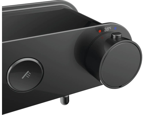 Opbouw douchekraan met thermostaat en opbergruimte