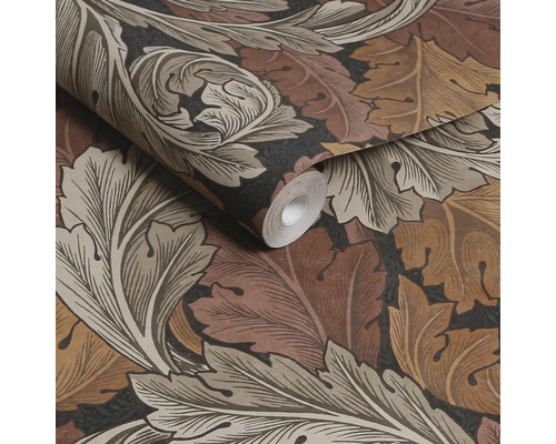 Behangrol met bladerpatroon