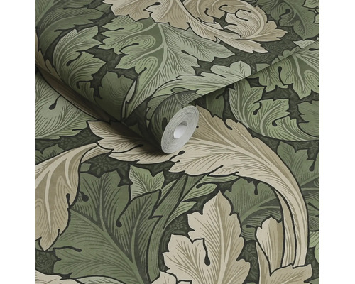 Behangrol met bladerpatroon
