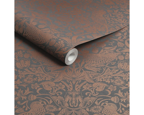 Behangrol met vogel- en bloemmotief