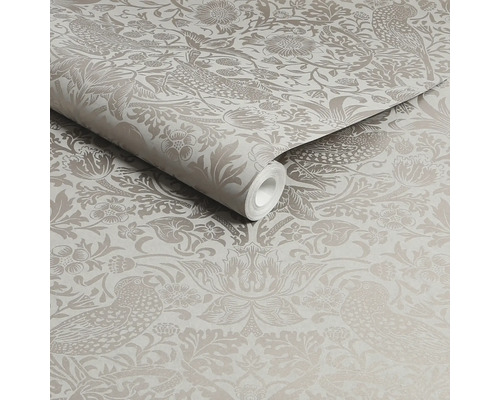 Rol behang met vogel- en bloemmotief