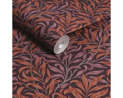 Behangrol met bladerenmotief