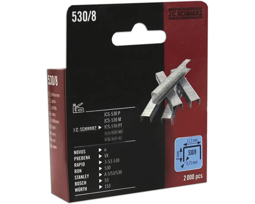 J.C. Schwarz nietjes 530/8, verpakking van 2000 stuks