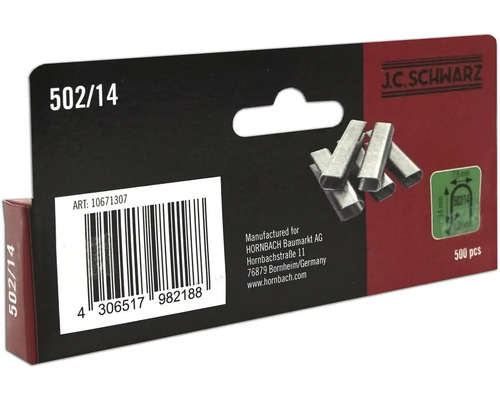 J C Schwarz nietjes type 502/14, 500 stuks