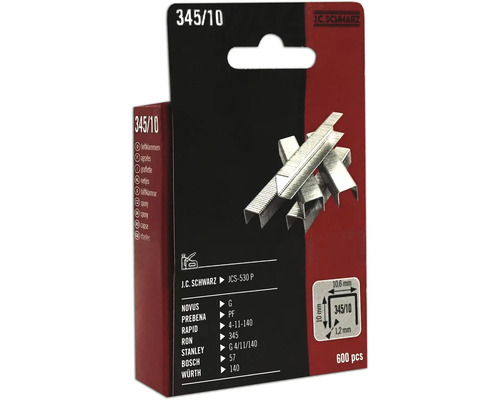 Verpakking nietjes type 345/10, 600 stuks