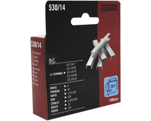 J.C. Schwarz nietjes 530/14, 1000 stuks