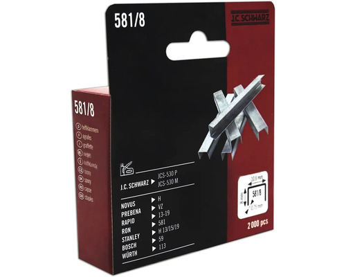 J.C. Schwarz nietjes type 581/8, 2000 stuks