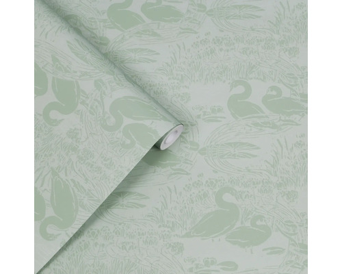 Rol behang met zwanenpatroon