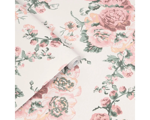 Behangrol met bloemmotief