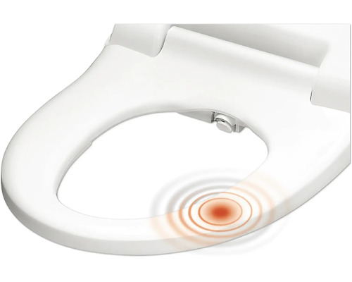 Witte toiletbril met verwarmingsfunctie