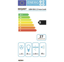 Exquisit afzuigkap energie-efficiëntieklasse B energielabel