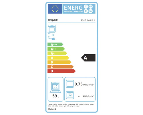 Exquisit energielabel EHE 146-2.1 met energie-efficiëntieklasse A