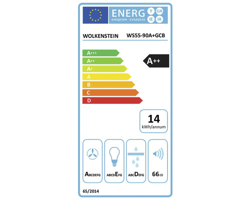 Wolkenstein afzuigkap energielabel A++