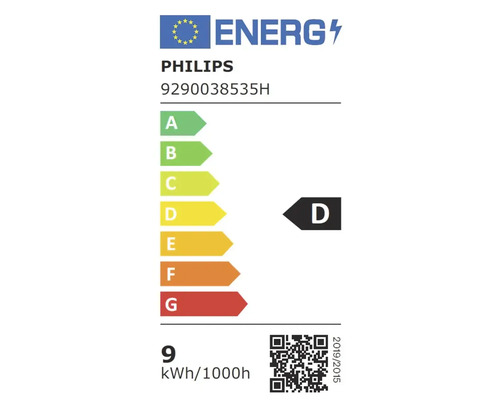 Philips energielabel met energie-efficiëntieklasse D