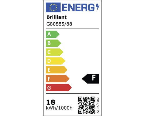 Brilliant energielabel G80885/88, energie-efficiëntieklasse F