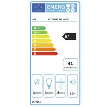 AEG energielabel met energie-efficiëntieklasse A+, een jaarlijks energieverbruik van 41 kilowattuur en een geluidsniveau van 55 decibel.