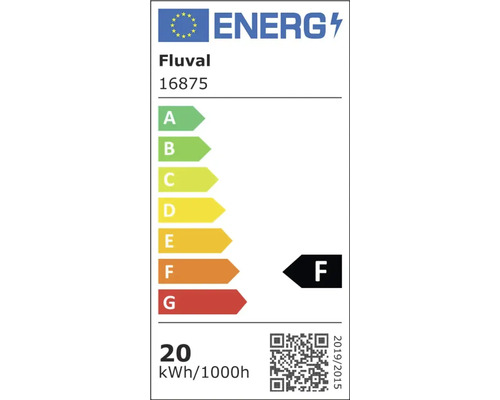 Fluval energielabel 16875 met energie-efficiëntieklasse F