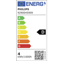 Energie-efficiëntielabel van het merk Philips met de markering D