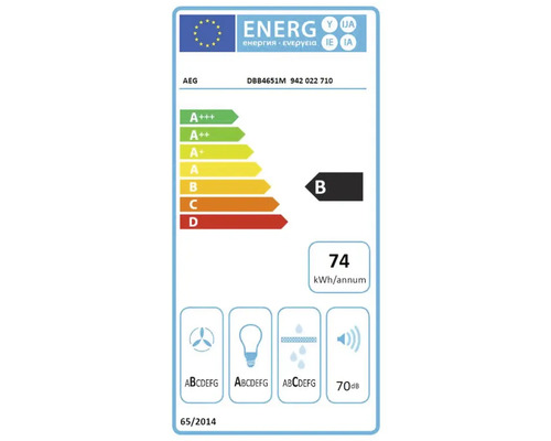 AEG Energie-efficiëntielabel DBB4651M