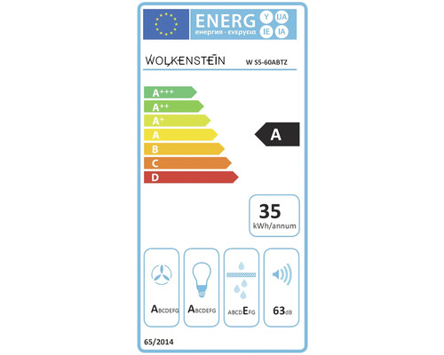 Wolkenstein energielabel met energie-efficiëntieklasse A en een jaarlijks energieverbruik van 35 kilowattuur