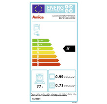 Amica energielabel voor oven: energie-efficiëntieklasse A'', 77 liter inhoud