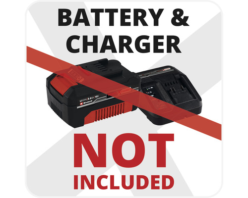 Batterij en oplader niet inbegrepen