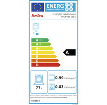 Amica energielabel voor oven met energie-efficiëntieklasse A, stroomverbruik en nuttig volume
