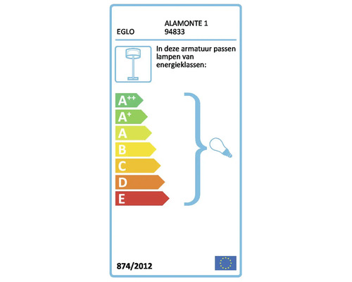 EGLO Alamonte 1 94833 energie-efficiëntieklasse label