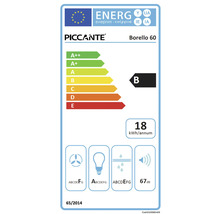 PICCANTE Afzuigkap Borello 60 cm RVS
