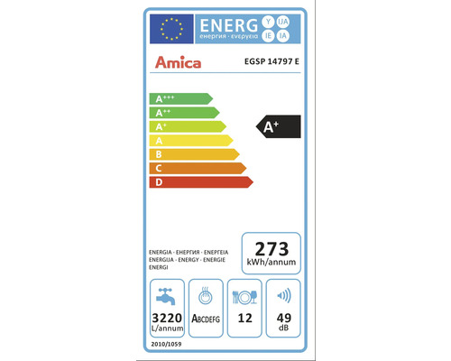 Amica energielabel EGSP 14797 E
