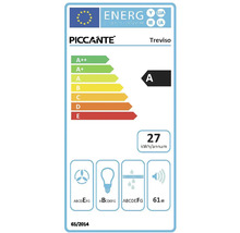 PICCANTE Onderbouw afzuigkap Treviso 60 cm zilver