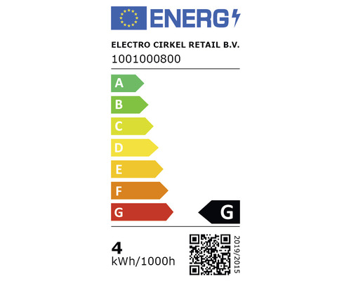 Energielabel met energie-efficiëntieklasse G